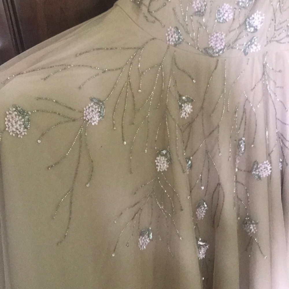Adrianna Papell beaded floral bloom midi dress - Picture 13 of 15